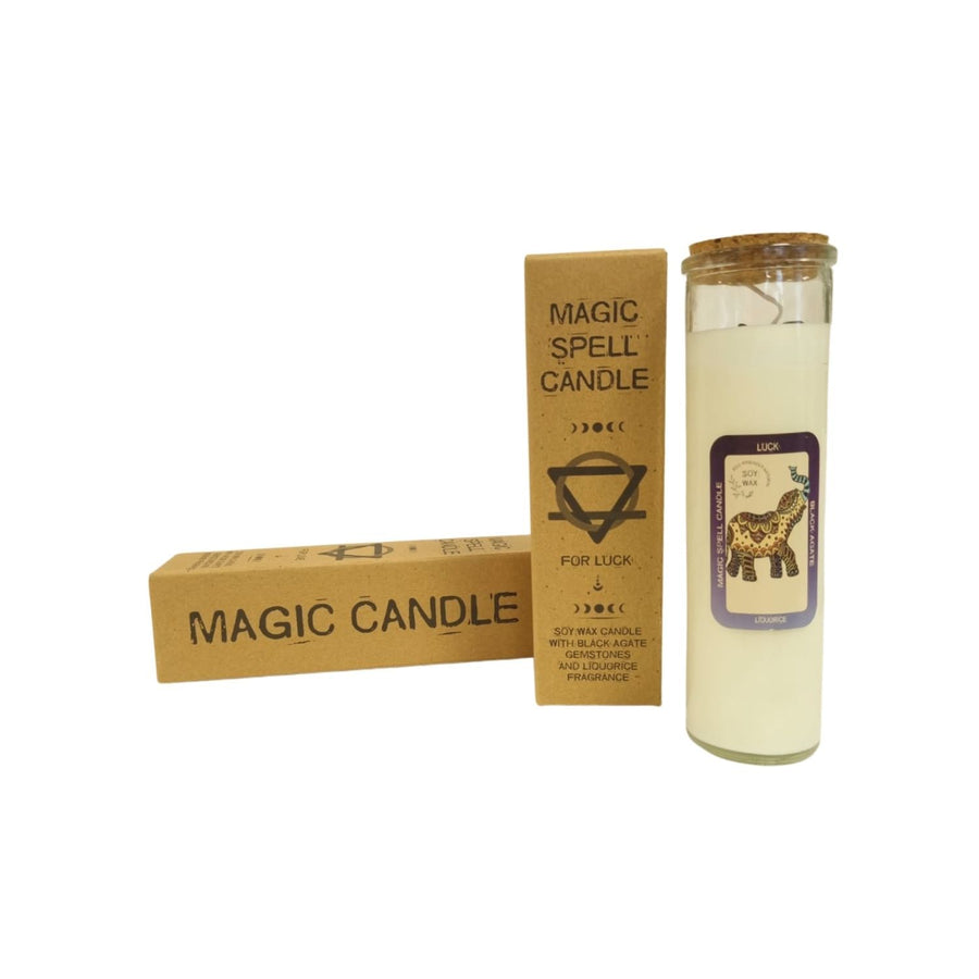 🍀 Candela Incantata “Tyche’s Flame” – Fortuna & Sincronicità