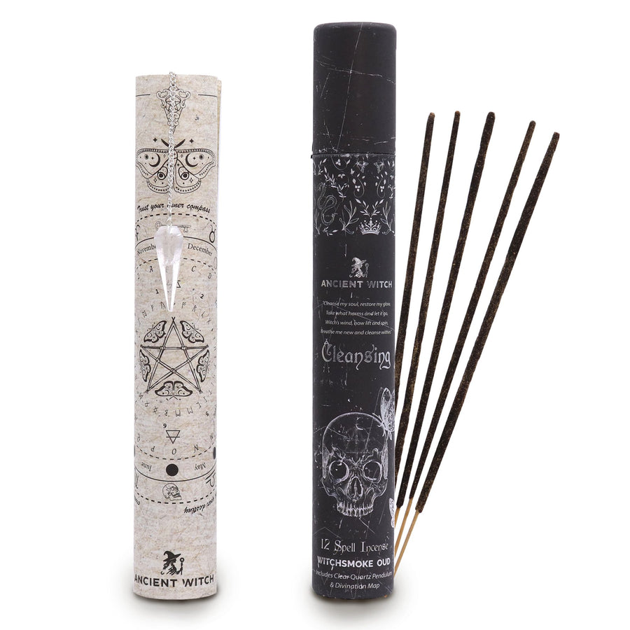 Il Kit della purificazione | 12 Incensi+ Amuleto + Pergamena 🤍 · Oud & Cristallo di Rocca