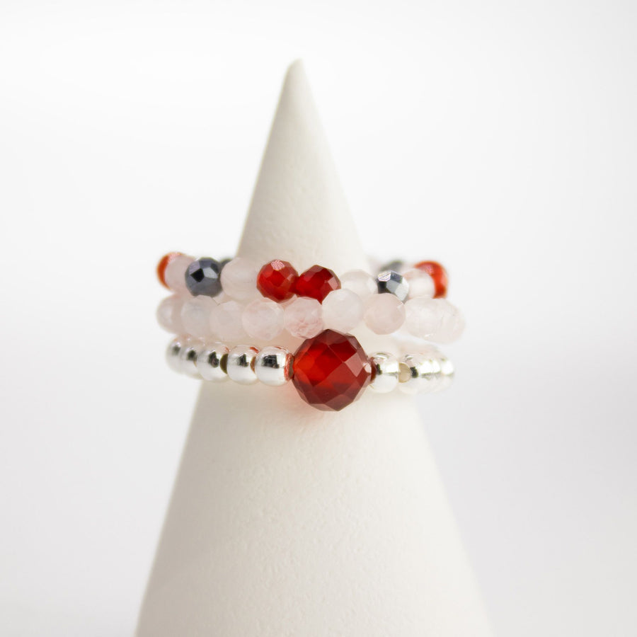 ❤️🔥 Set Anelli Spirito della Ninfa ✦ Amore & Fiamma