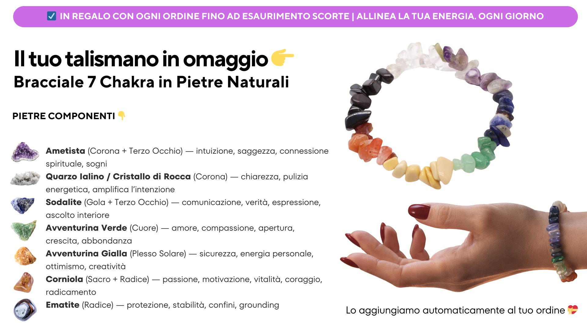 Il bracciale dei 7 chakra 🌈
