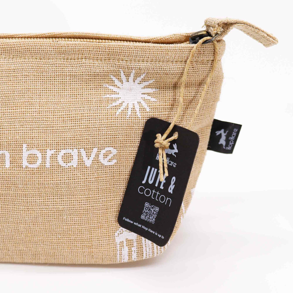 Pochette ✧ I am Brave in iuta & cotone