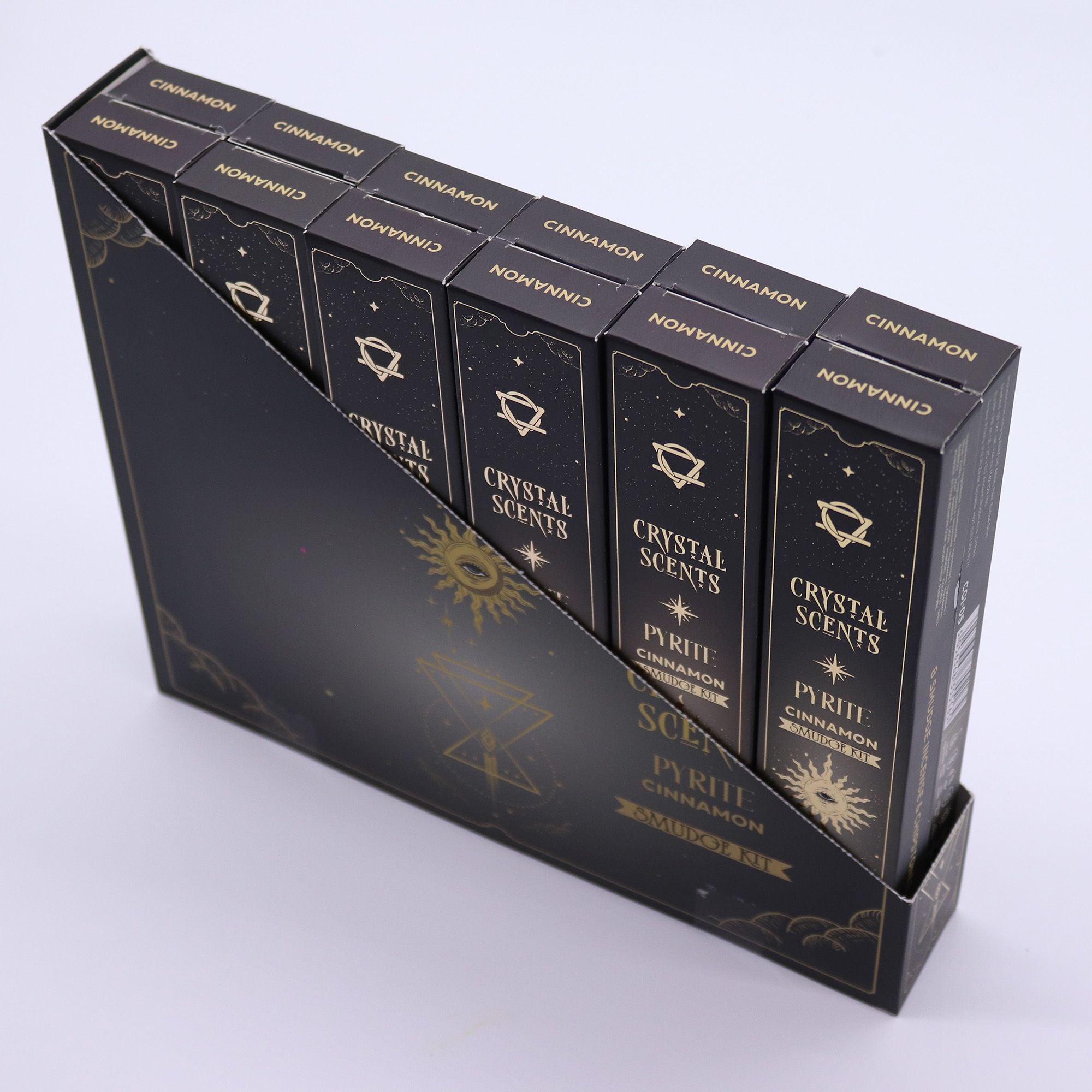 Pyrite Crystal Scents Smudge Incense - Cinnamon