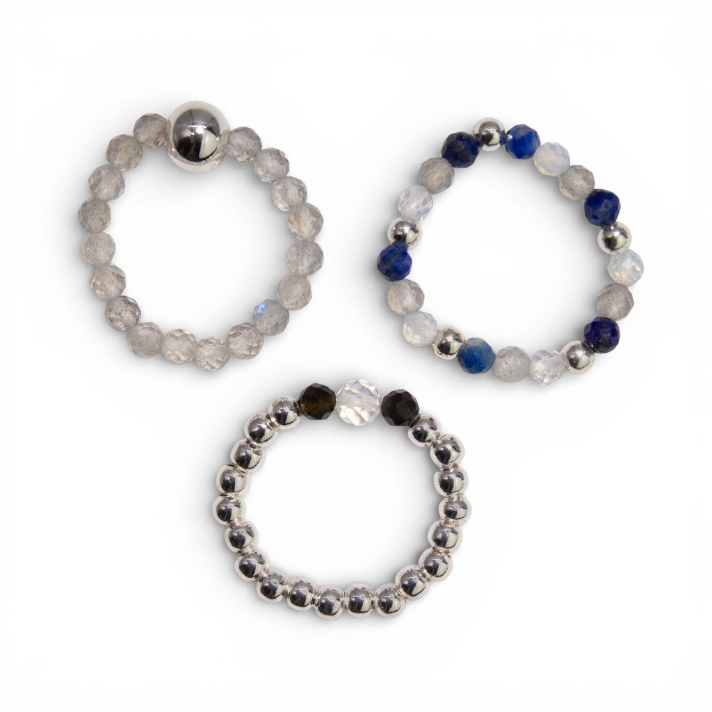 💙 Set Anelli Spirito della Ninfa ✦ Luci del Nord