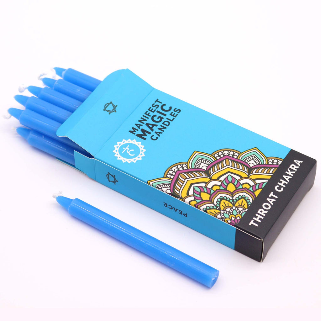 💙 La voce di Iside - SET DA 12 CANDELE BLU - Chakra della Gola & Verità Interiore