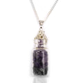 💜 Collana “Amuleto di Hekate” con Gemme di Ametista in Boccetta