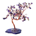Albero di Pietre Preziose con 100 Ametista – Base in Agata – Protezione e Intuizione