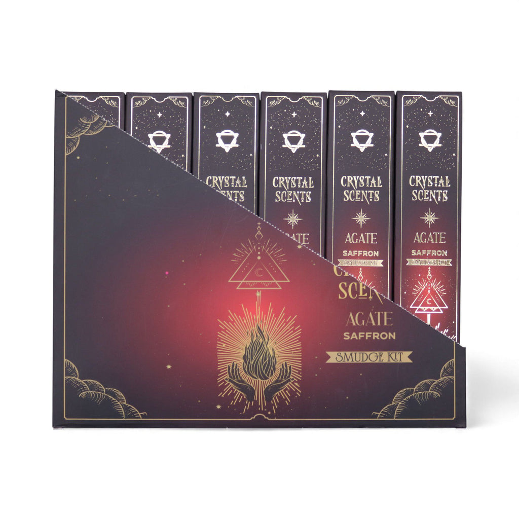Red Agate Crystal Scents Smudge Incense - Saffron