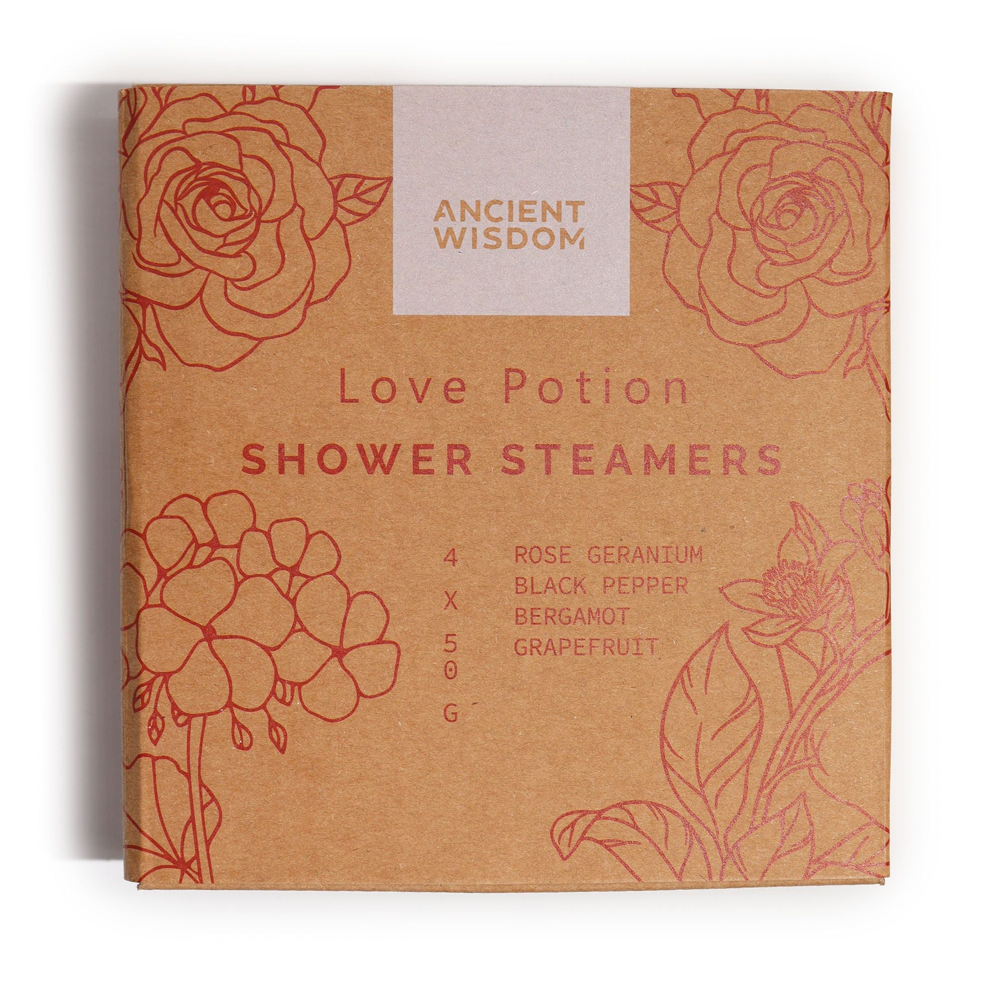 Zen Shower Steamers - Therapy Wellness Quartet - Love Potion (Pinky Red)