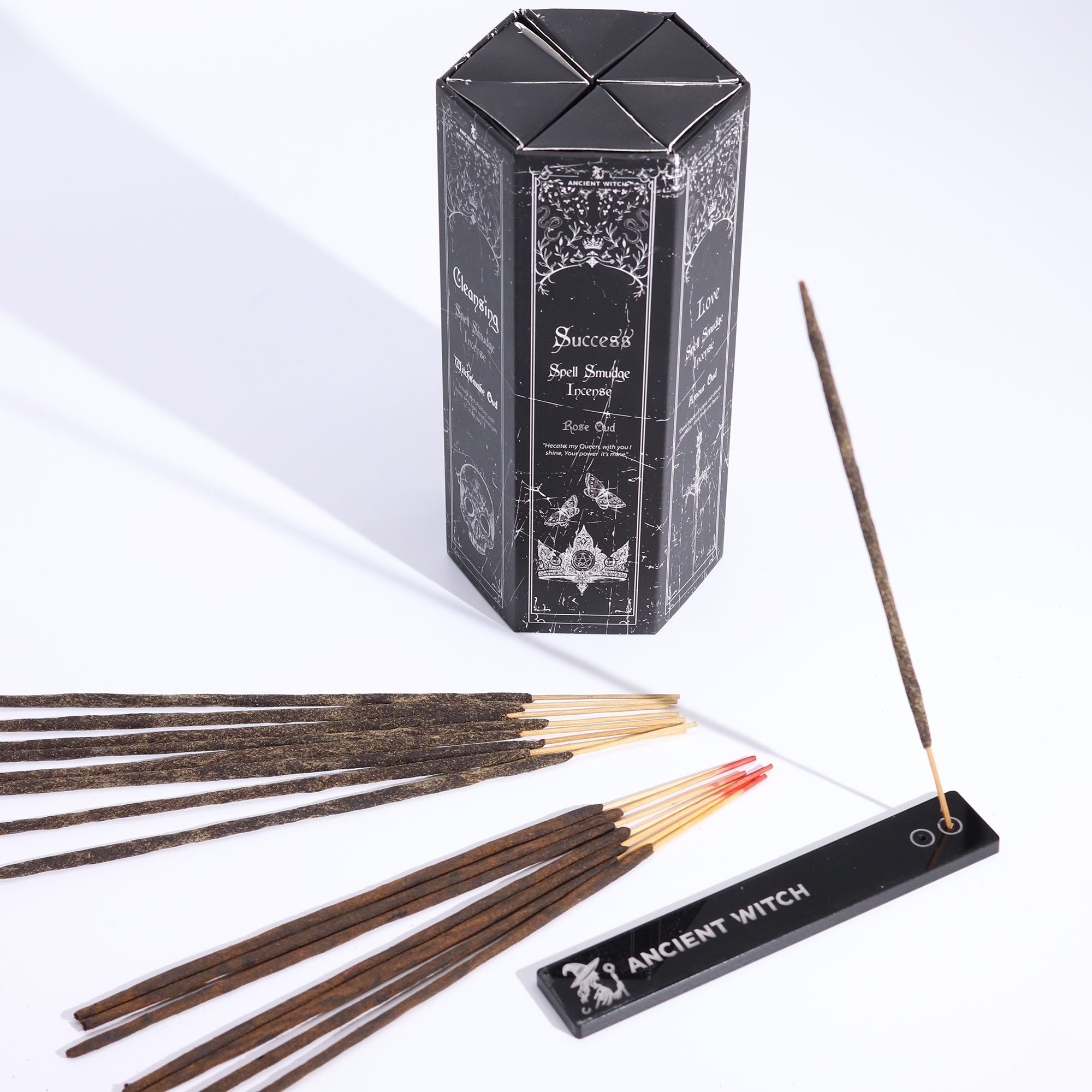 ANCIENT WITCH Incense Ritual Set (5 Spell Blends + Porta Incenso in ...