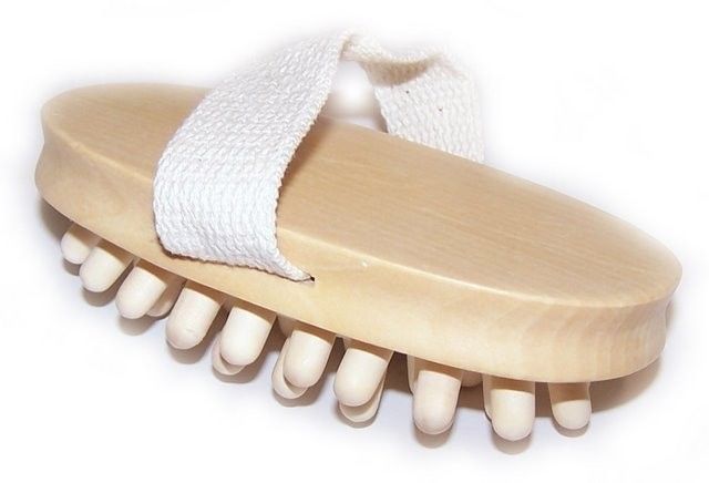 💕 Spazzola Massaggiante Anticellulite in Legno – Rituale del Corpo Divino di Afrodite