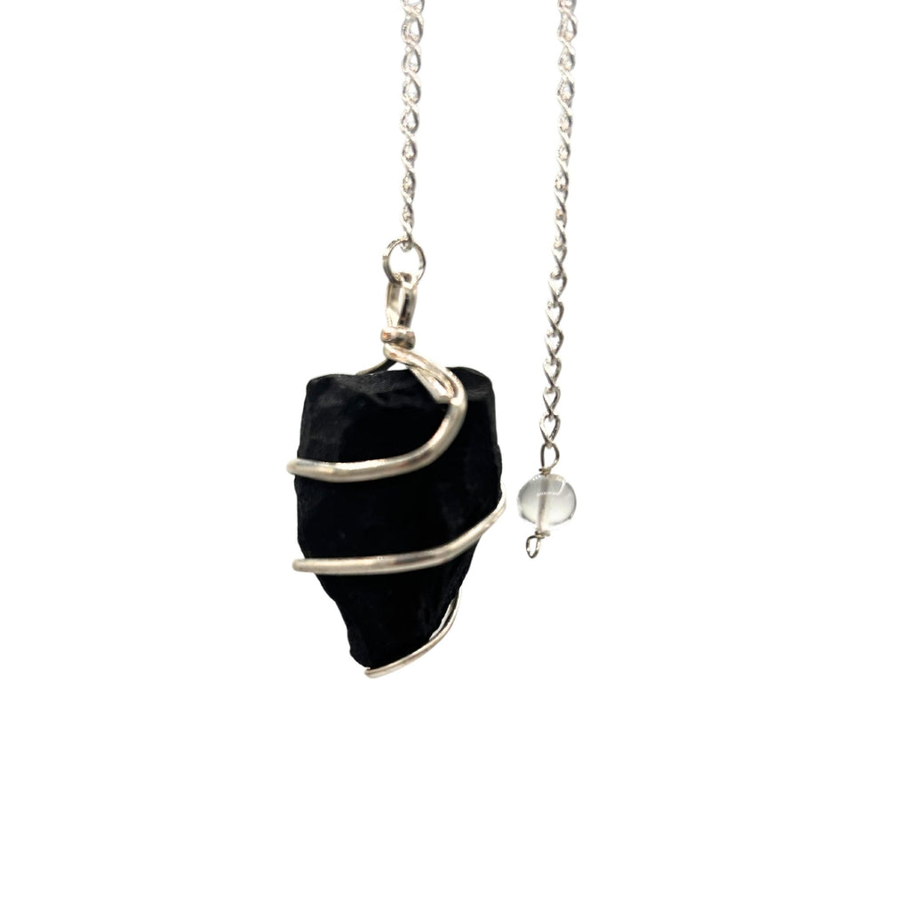 🖤 Pendolo di Pietra Grezza – Agata Nera “L’Oracolo di Hekate” 🔥