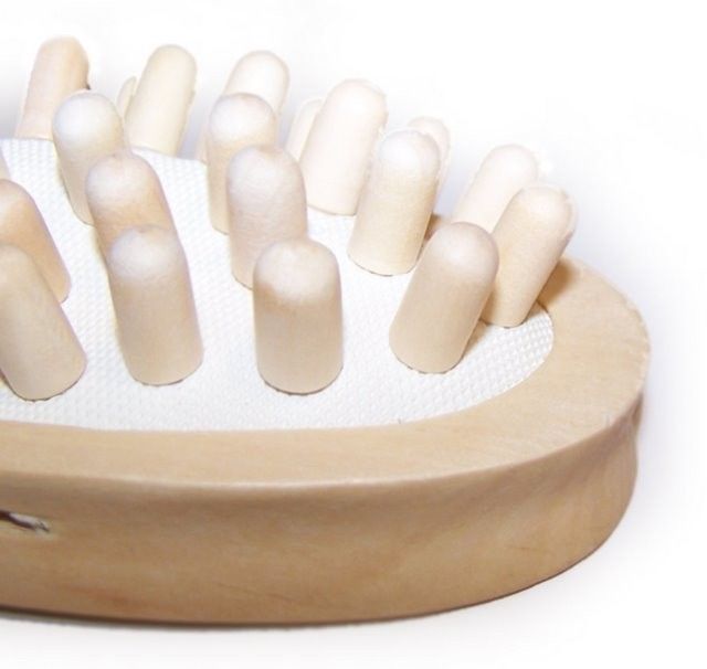💕 Spazzola Massaggiante Anticellulite in Legno – Rituale del Corpo Divino di Afrodite