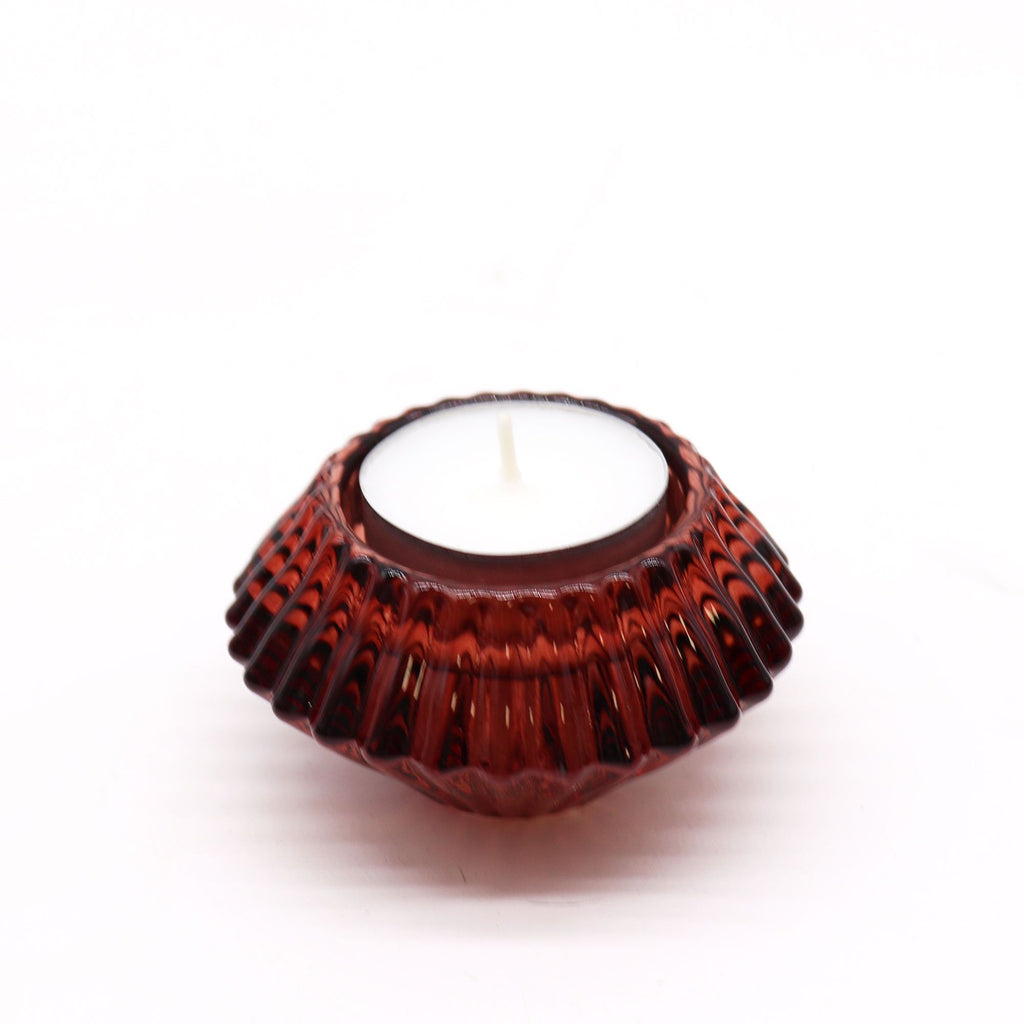 Set di 1 Candeliere e 1  Porta lumino Magici in Vetro | VAMPIRE RED 🩸