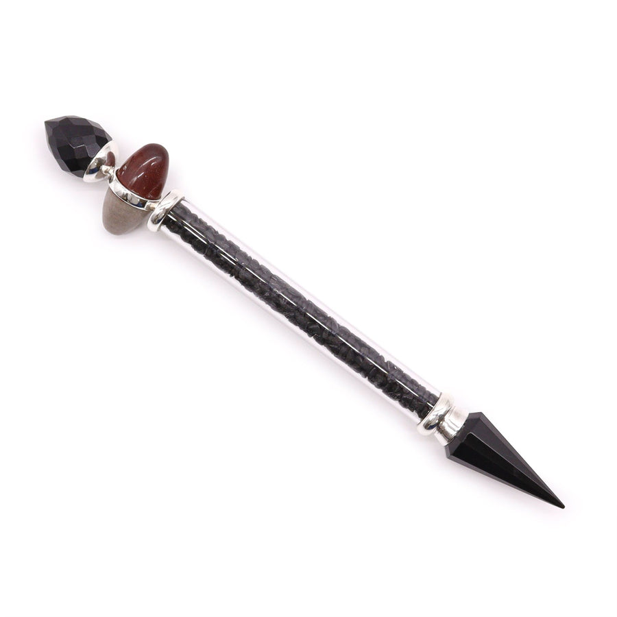 Bacchetta Magica Shiva Lingam | Tormalina Nera & Agata 🖤