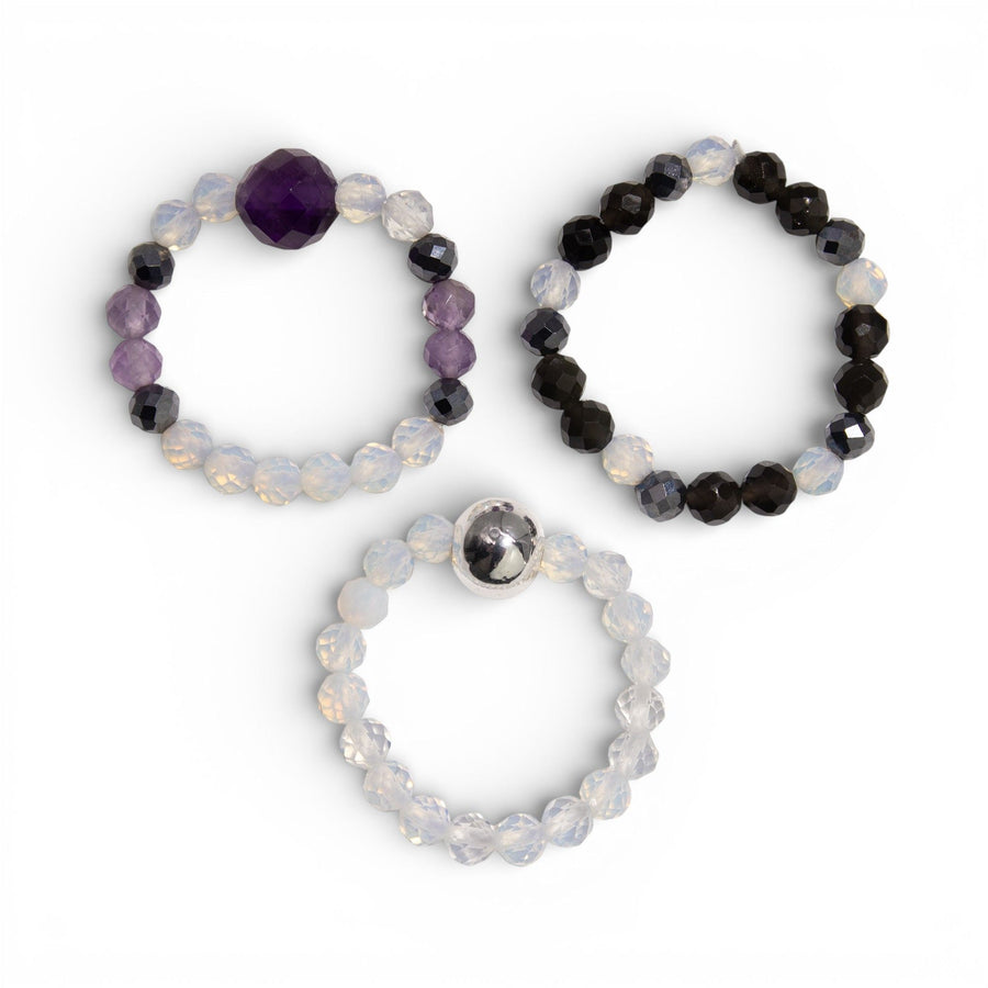 🌙 Set Anelli Spirito della Ninfa ✦ Luna Piena