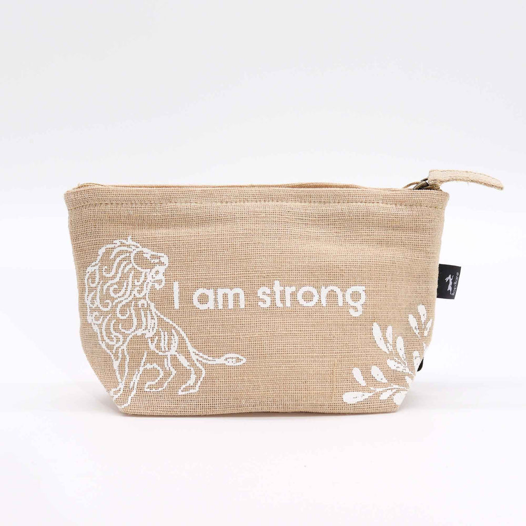 Pochette ✧ I am Strong in iuta & cotone