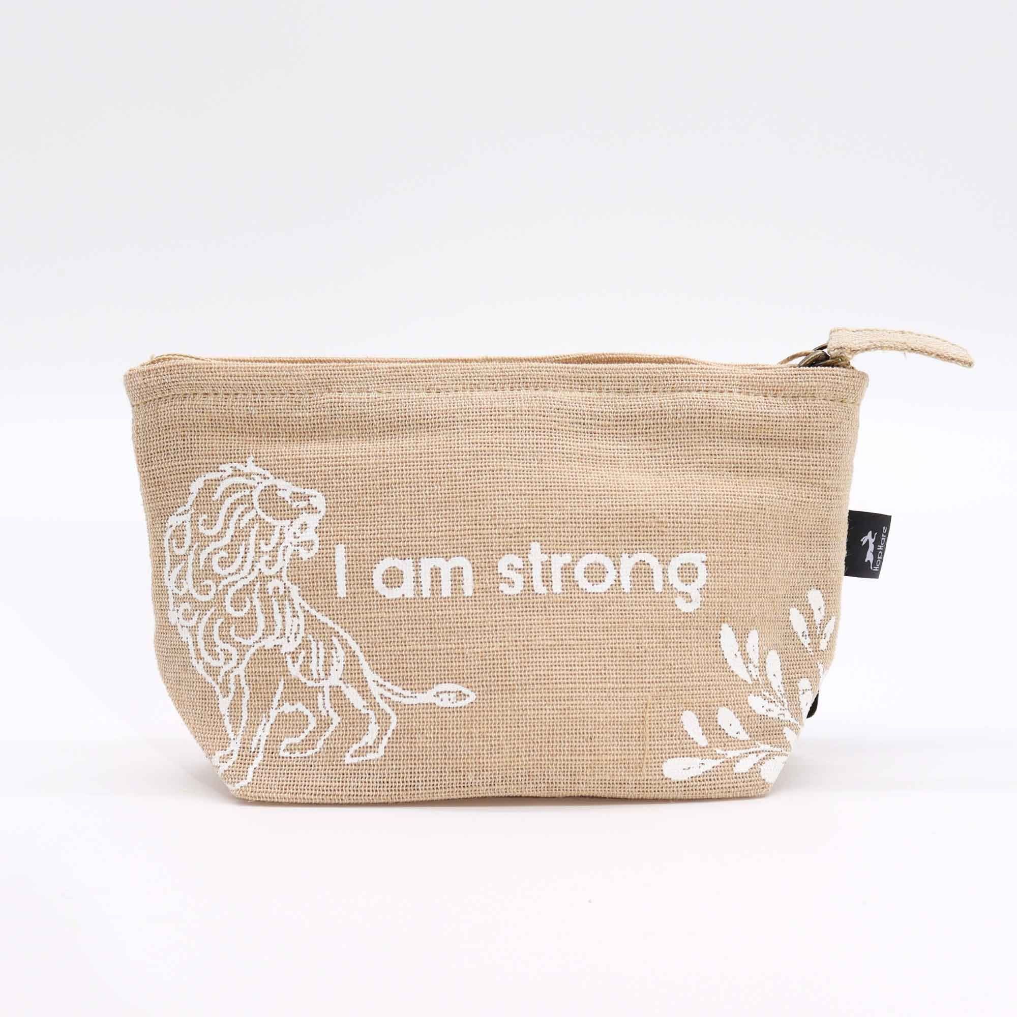 Pochette ✧ I am Strong in iuta & cotone