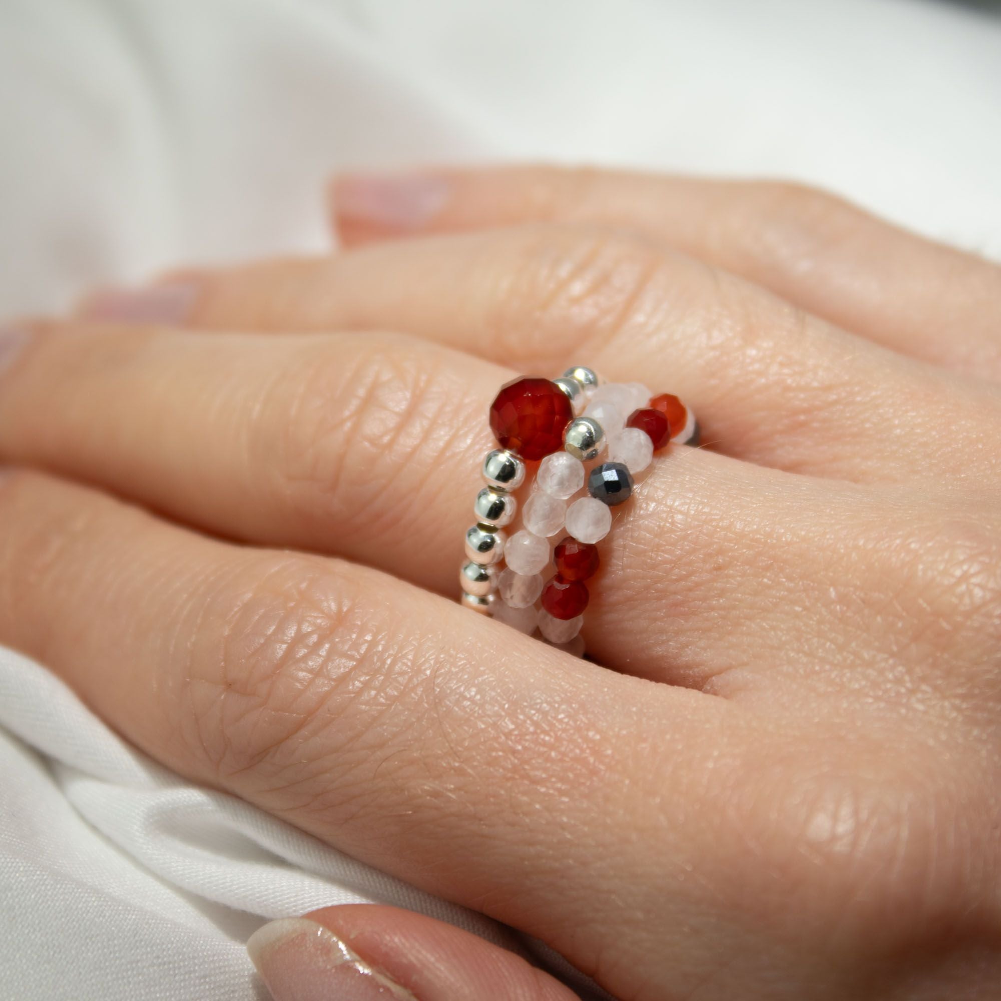 ❤️‍🔥 Set Anelli Spirito della Ninfa ✦ Amore & Fiamma