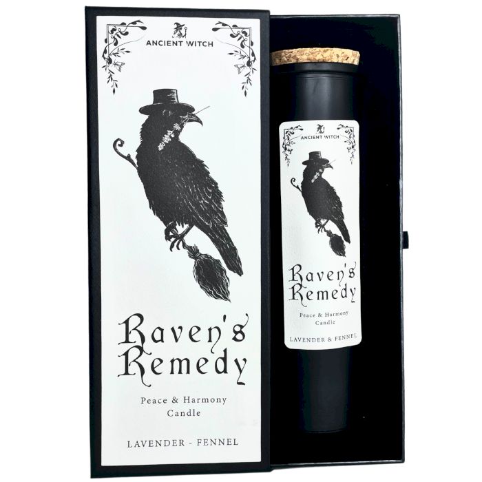 Ancient Witch | Candela Purificante – Rimedio del Corvo 🕯️ Pace, Protezione e Armonia Interiore