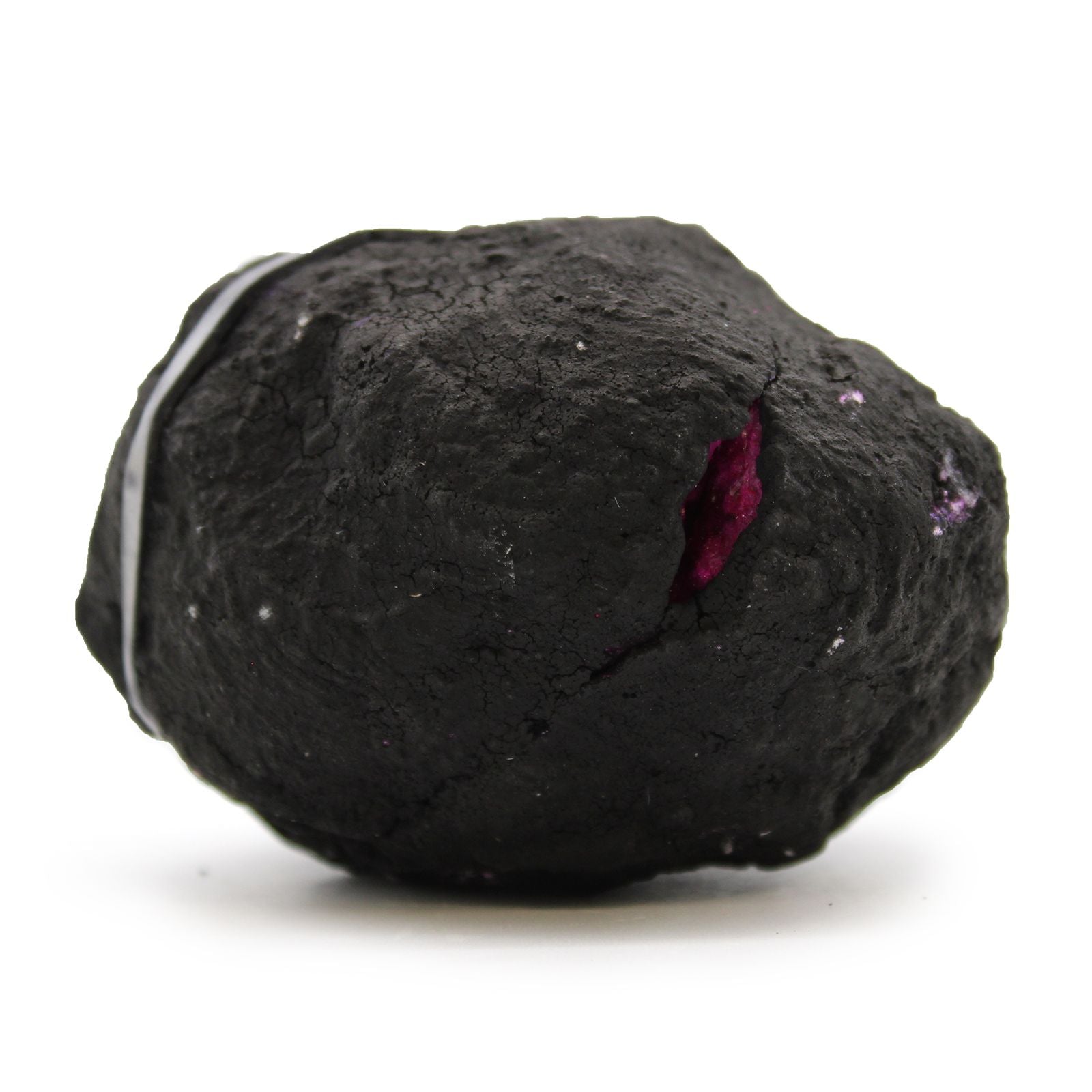 Coloured Calsite Geodes - Black Rock - Dark Red