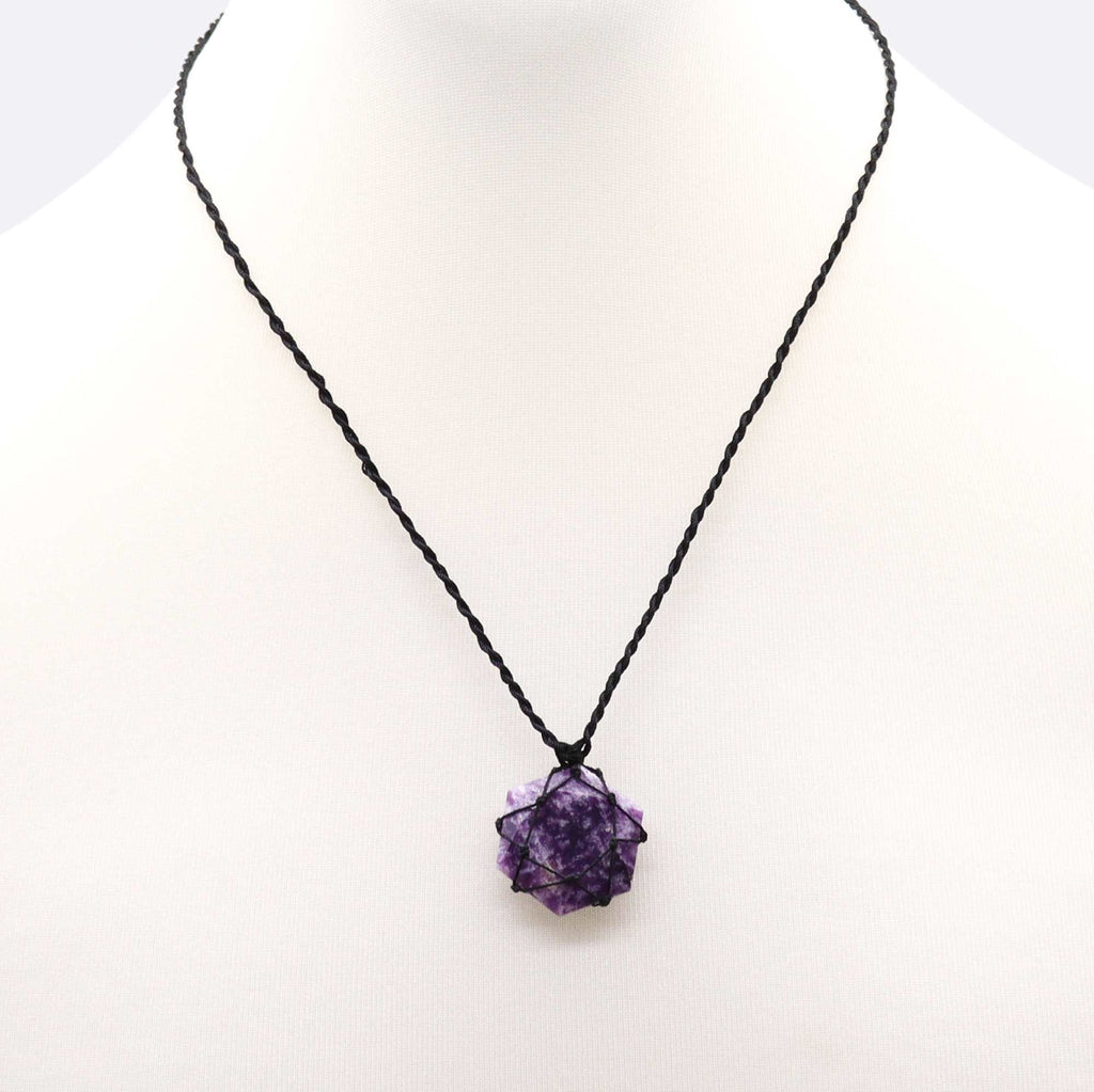 Collana della luna | Lepidolite legata 💜