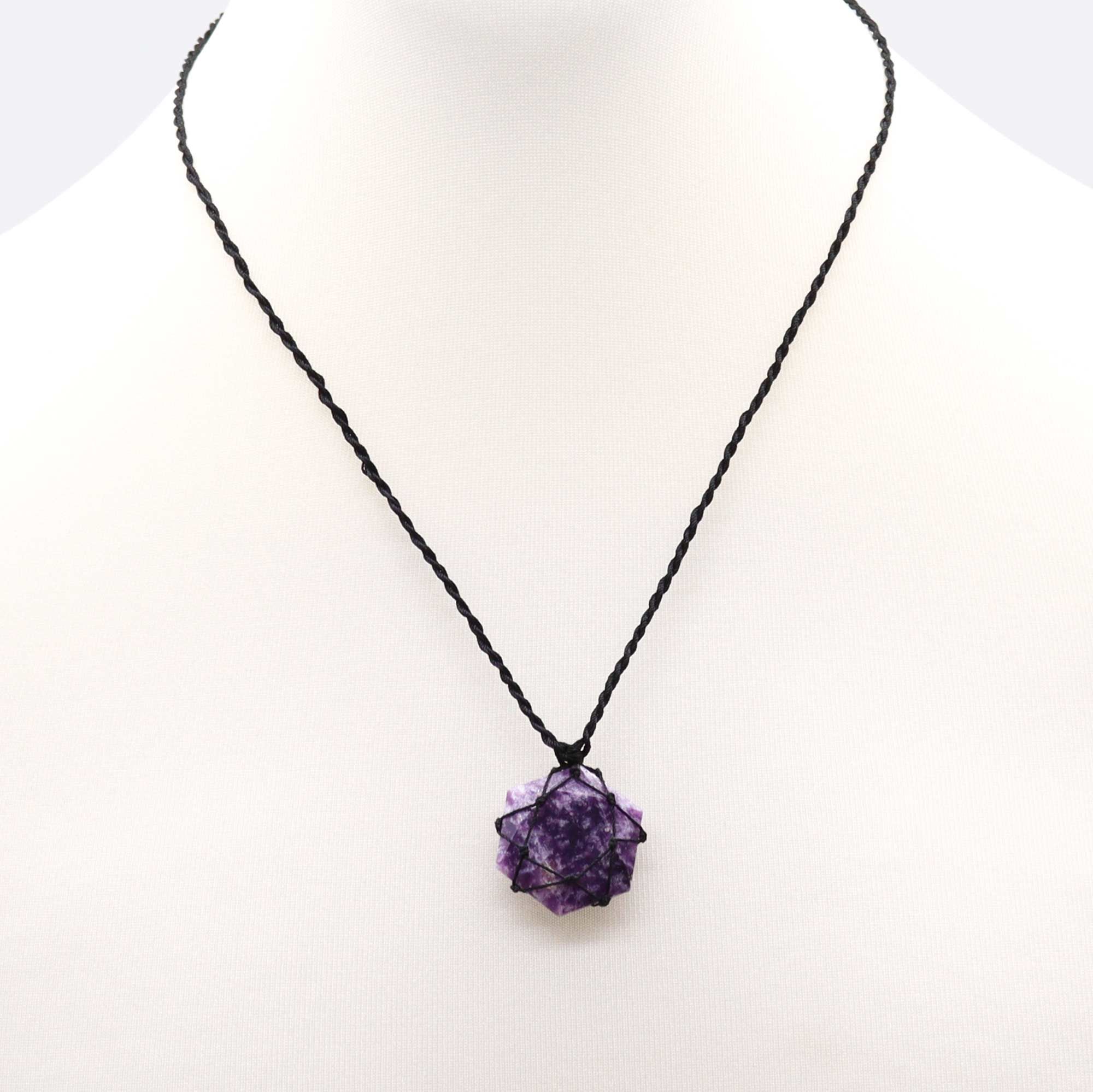 Collana della luna | Lepidolite legata 💜