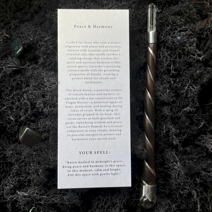 Ancient Witch | Candela Purificante – Rimedio del Corvo 🕯️ Pace, Protezione e Armonia Interiore