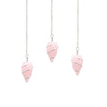 🌹 Pendolo di Pietra Grezza – Quarzo Rosa “L’Oracolo di Afrodite” 💕