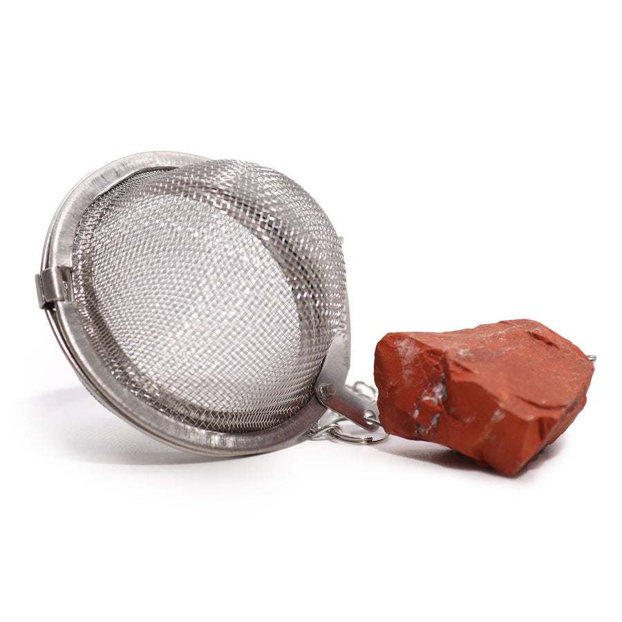 ❤️ Elisir del Fuoco Sacro – Filtro da Tè con Cristallo di Diaspro Rosso