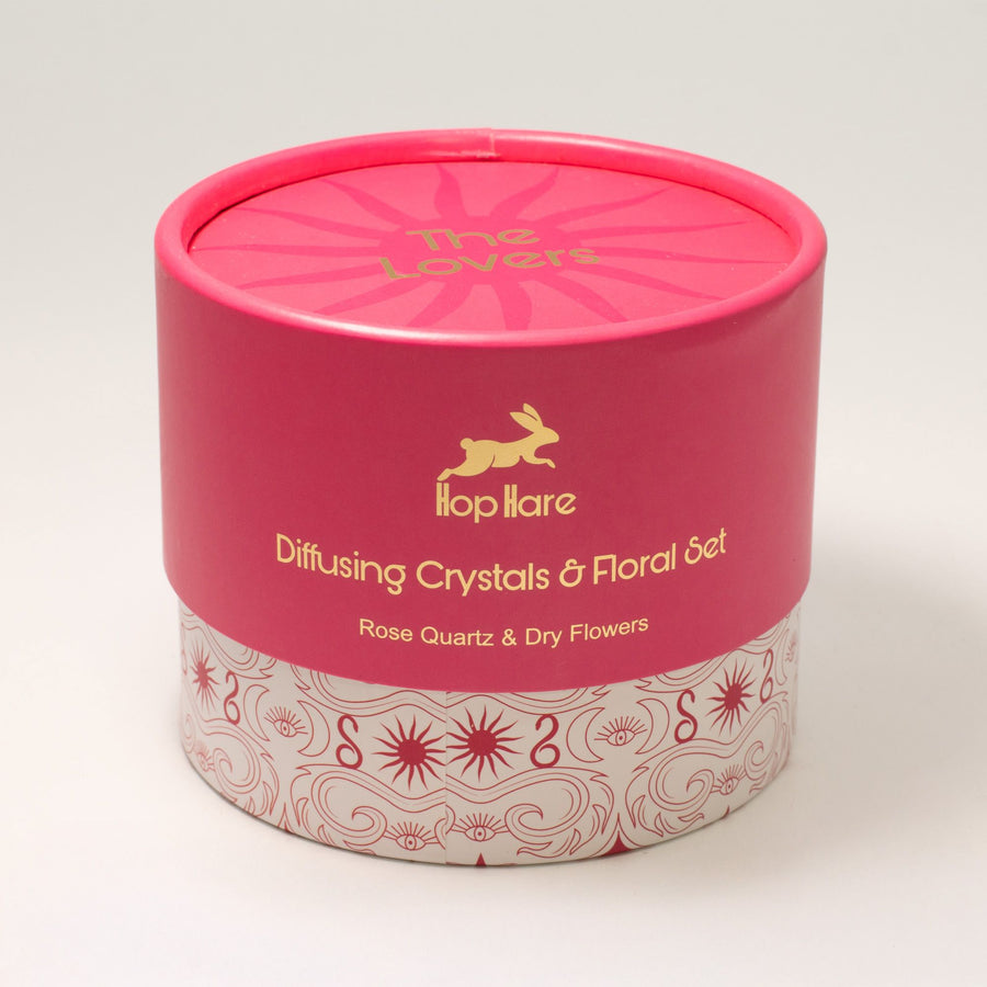 The Lovers – Diffusore Rituale con fiori secchi e Quarzo Rosa 💖 AMORE