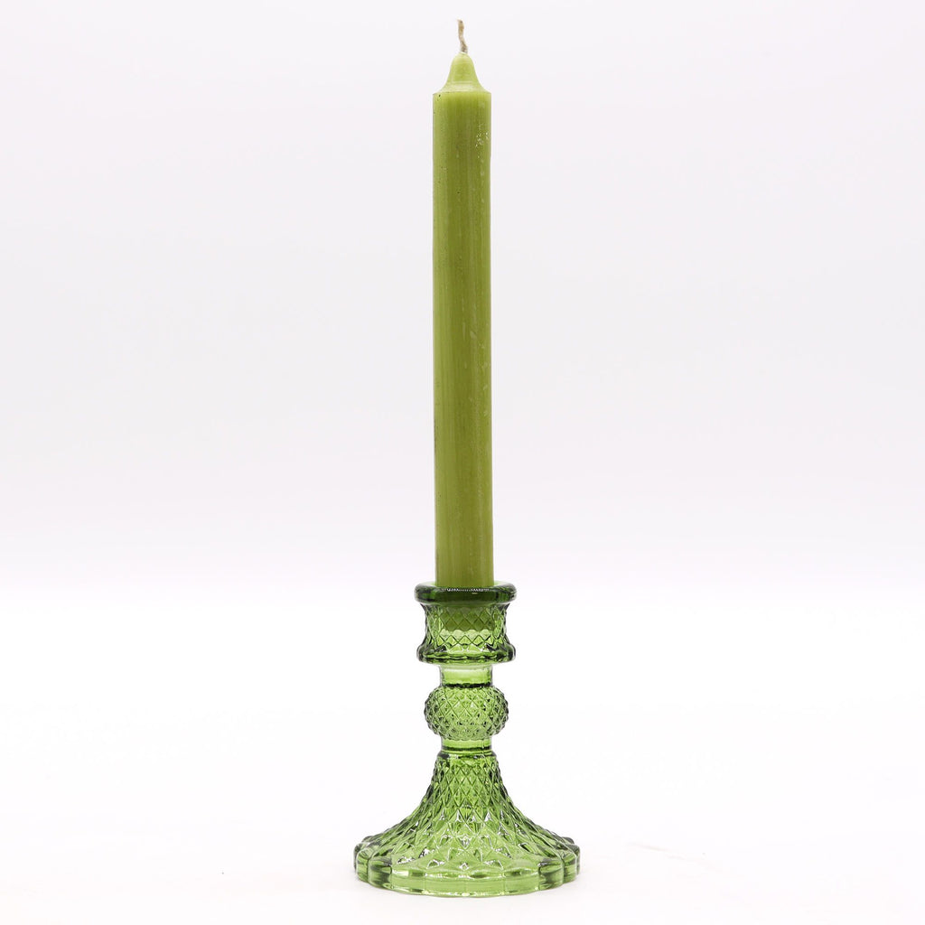 💚 Persephone’s Bloom – Coppia di Candelabri Vintage in Verde Giada