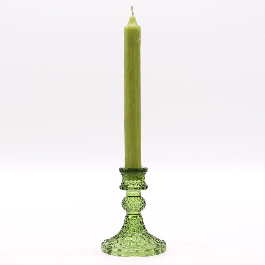 💚 Persephone’s Bloom – Coppia di Candelabri Vintage in Verde Giada