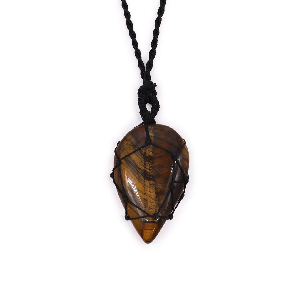 Collana a goccia | Occhio di tigre legato 🤎