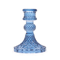 🌙 Selene’s Light Candle Holder – Portacandele Lunare in Vetro Royal Blue Vintage