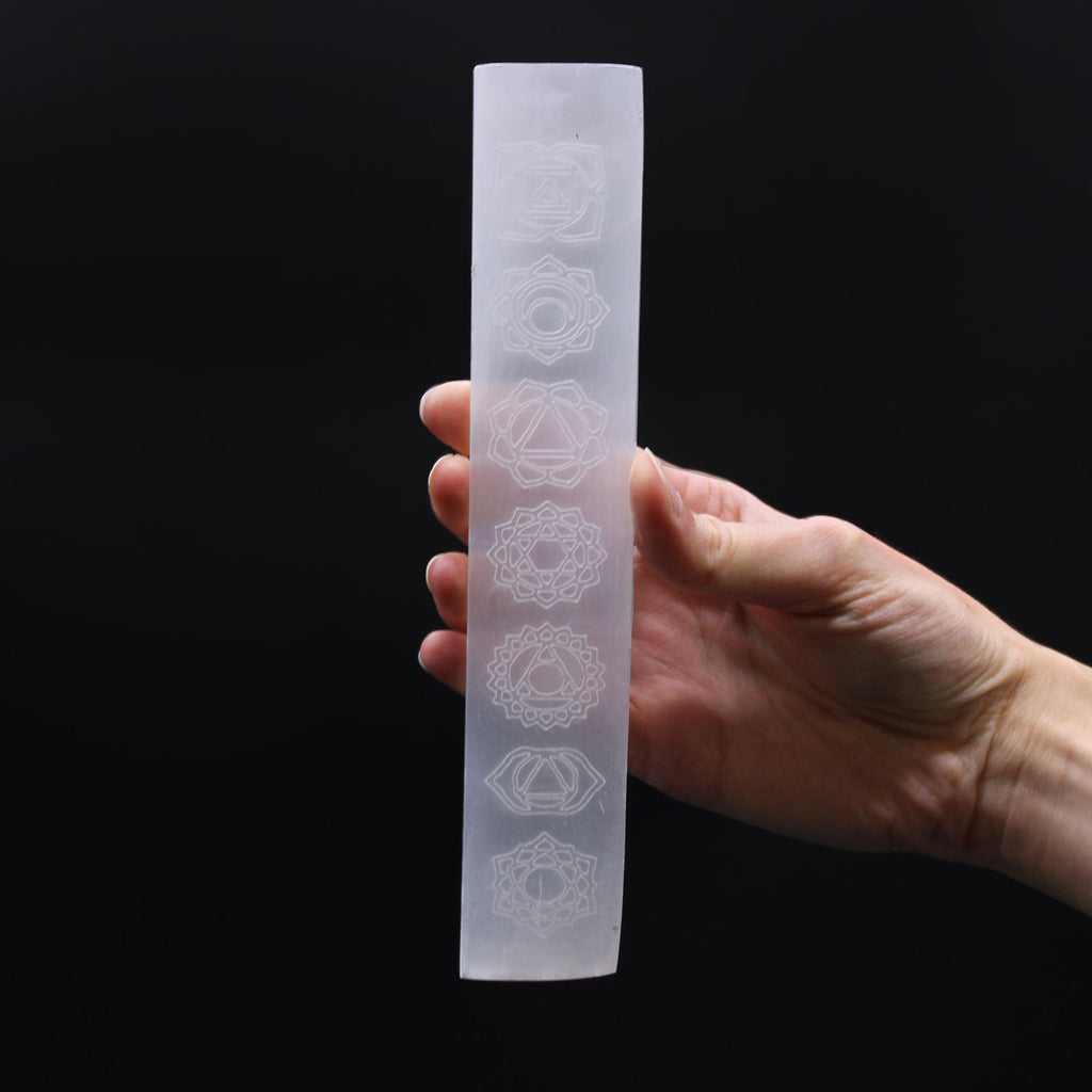 BARRA DI RICARICA IN SELENITE 20cm - Chakra