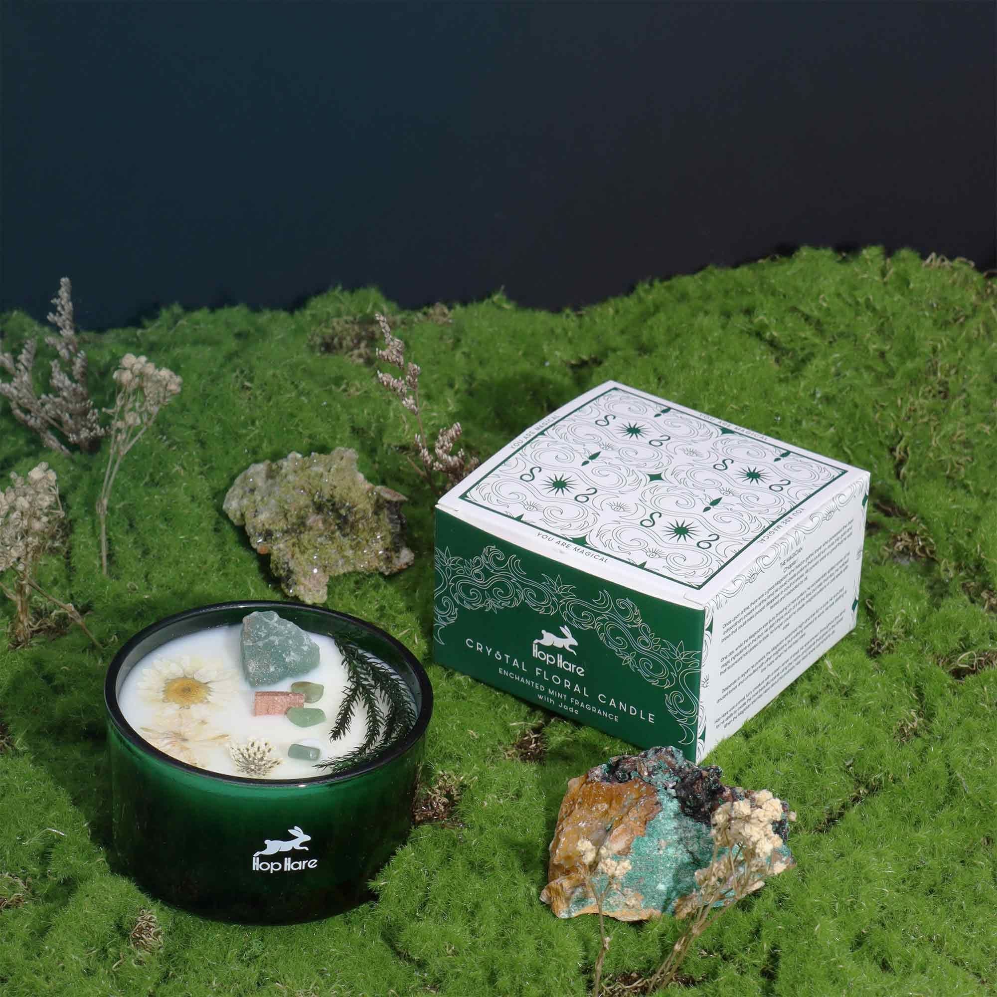 🪄 “Il Mago – Candela Magica di Hermes” – Menta Incantata e Giada Verde 💫