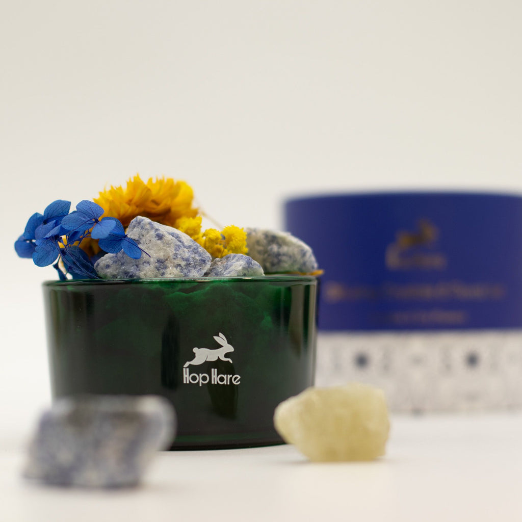The Sun – Diffusore Rituale con fiori secchi e Sodalite 💙 CHIAREZZA