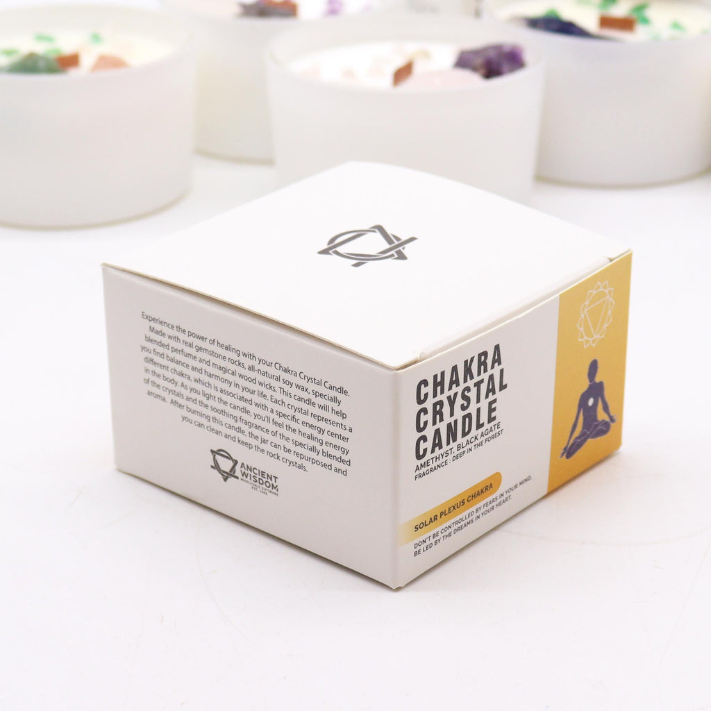 🌞 Candela con cristalli ✦ Chakra del Plesso Solare ✦ Deep in the Forest (17h)