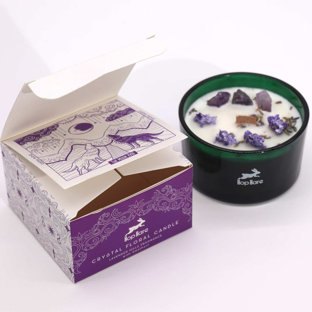 🌙 “La Luna– Candela Magica di Selene” – Lavanda e Ametista 💜