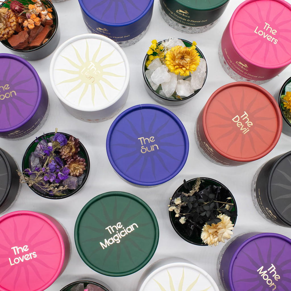 The Sun – Diffusore Rituale con fiori secchi e Sodalite 💙 CHIAREZZA