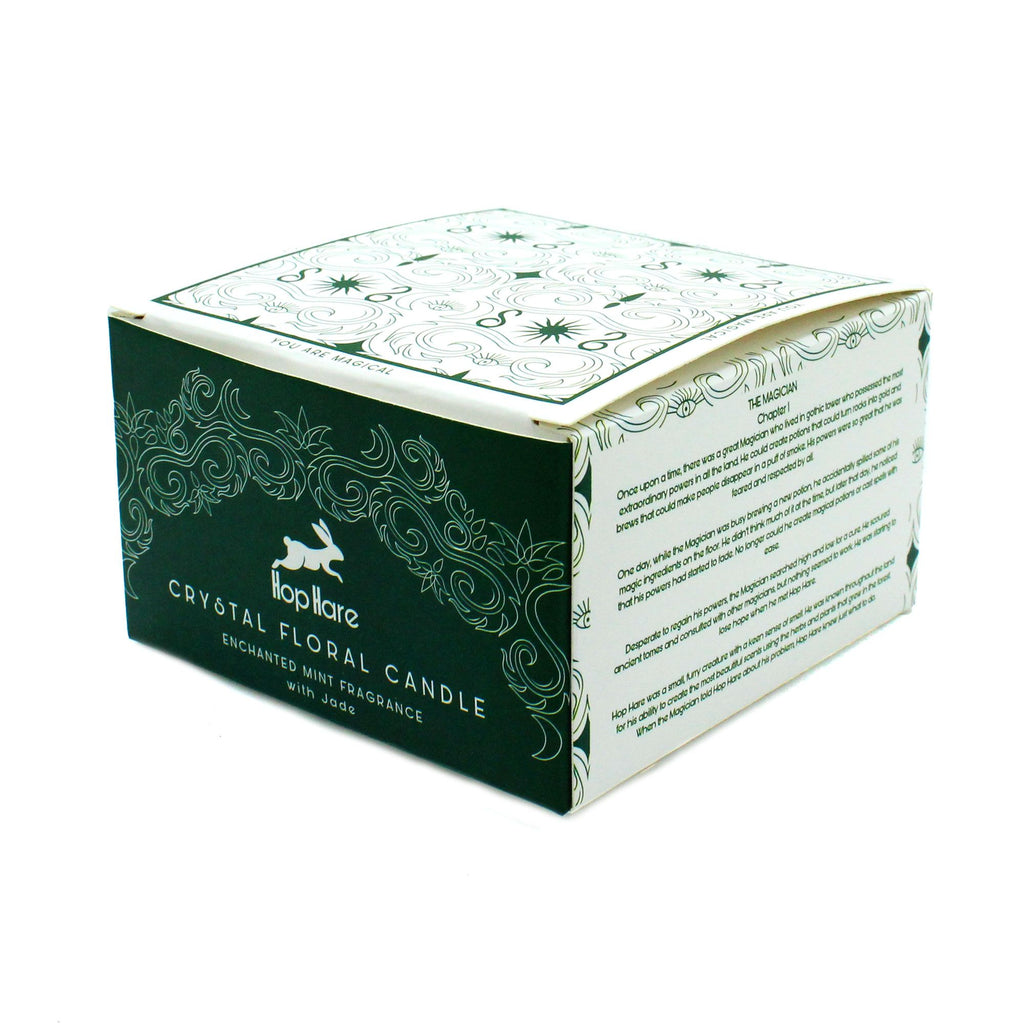 🪄 “Il Mago – Candela Magica di Hermes” – Menta Incantata e Giada Verde 💫