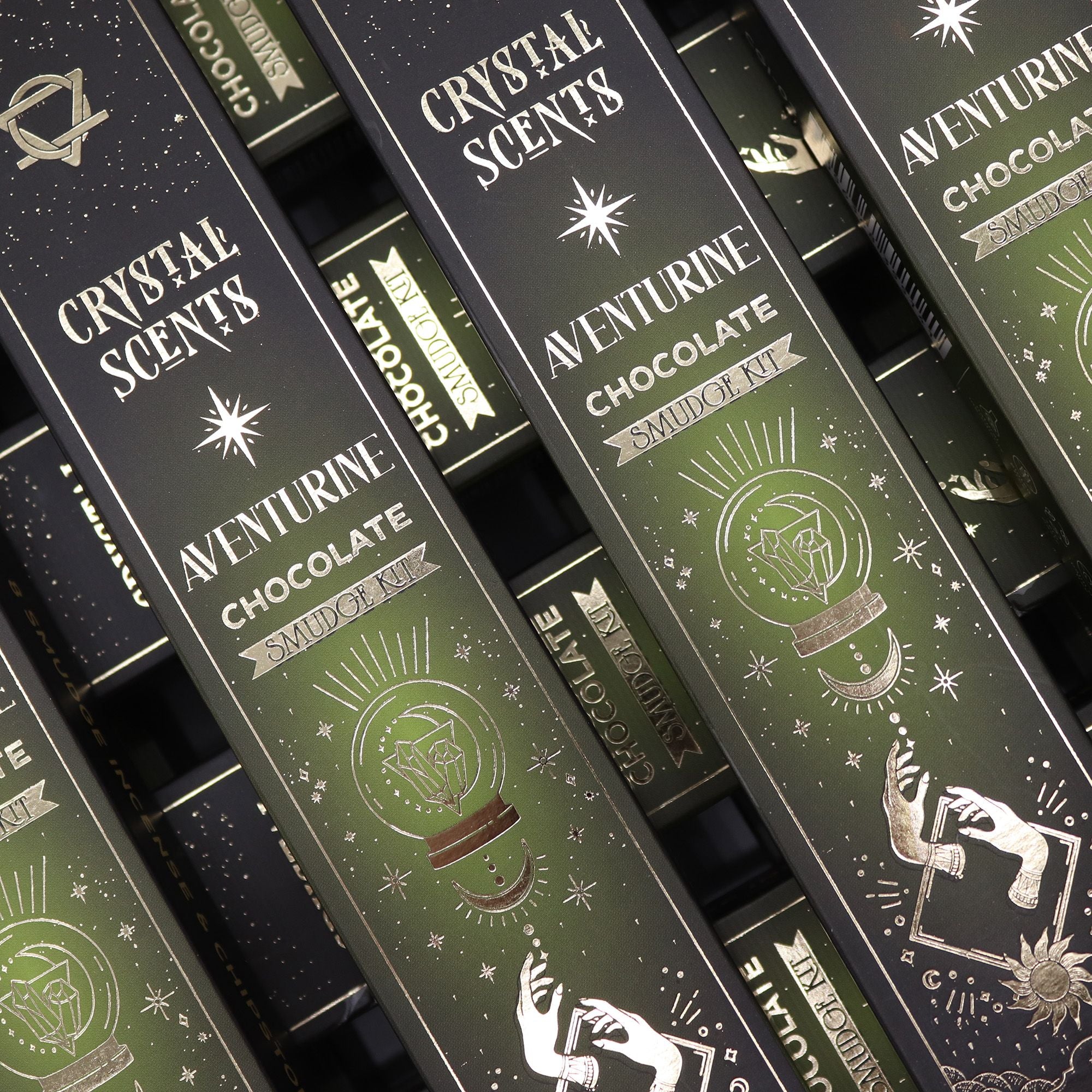 Aventurine Crystal Scents Smudge Incense - Chocolate